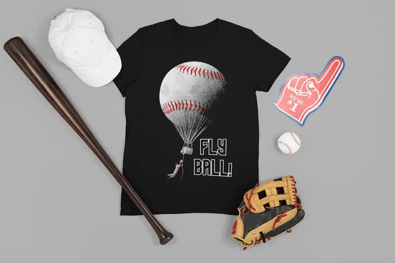 Team Baseball Fly Ball Hang On Shirt