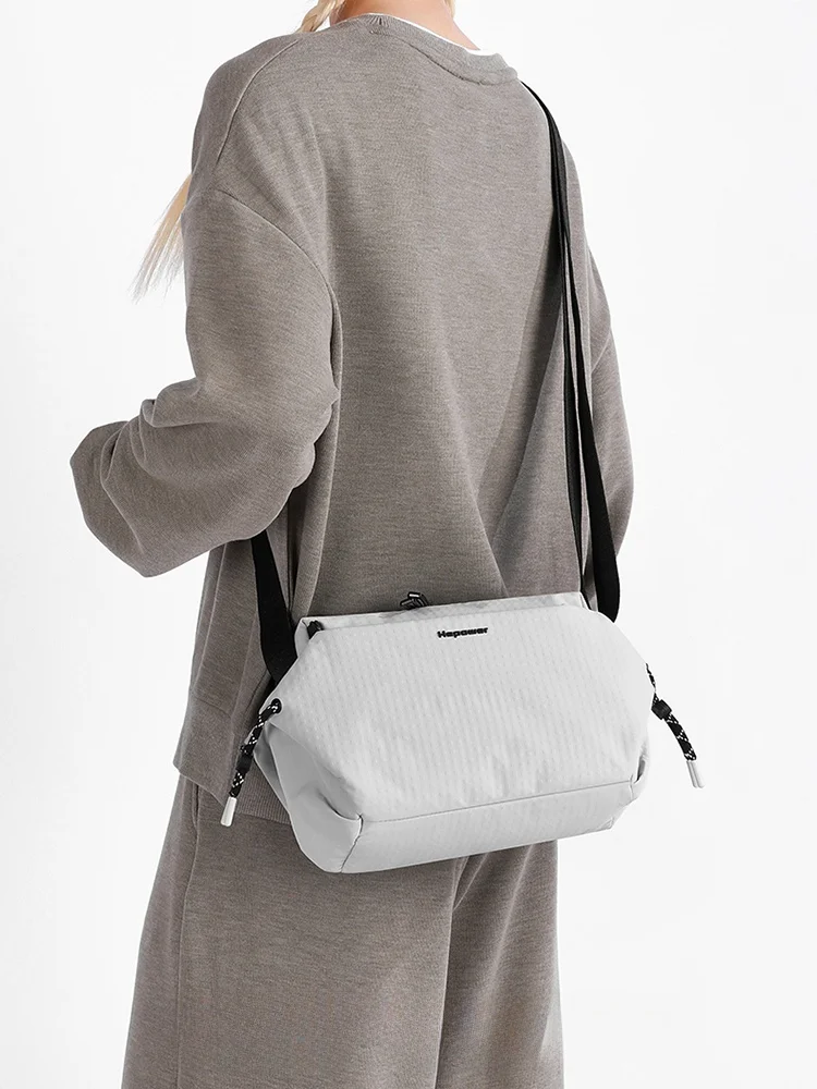 Casual Unisex Lightweight Crossbody Bag Outdoor Daily Commuting Small Backpack Simple Korean Style Polyester Fiber Pure Color