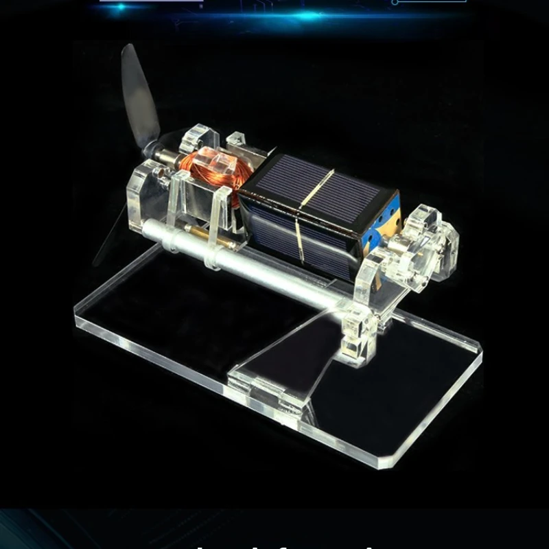 شفرة مروحة مزدوجة الطبقة، محرك شمسي مغناطيسي، قاعدة شفافة، تصميم مغناطيسي، وسائل تعليمية علمية