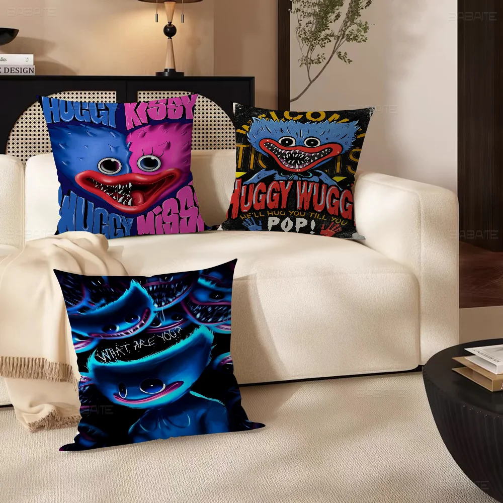 H-Huggy-Poster-W-Wuggy Game 45*45cm Cushion Cover Pillow Cover Decor Pillowcase Home Pillowcase For Couch Pillow