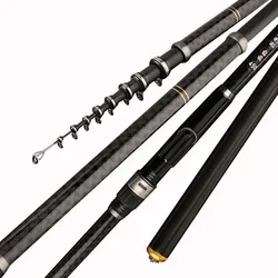 Wędka Rocky Ultralekka waga Wędka spinningowa Włókno węglowe 3,6 M 4,5 M 5,4 M 6,3 M 7,2 M Wędka Tackle Carp Stream