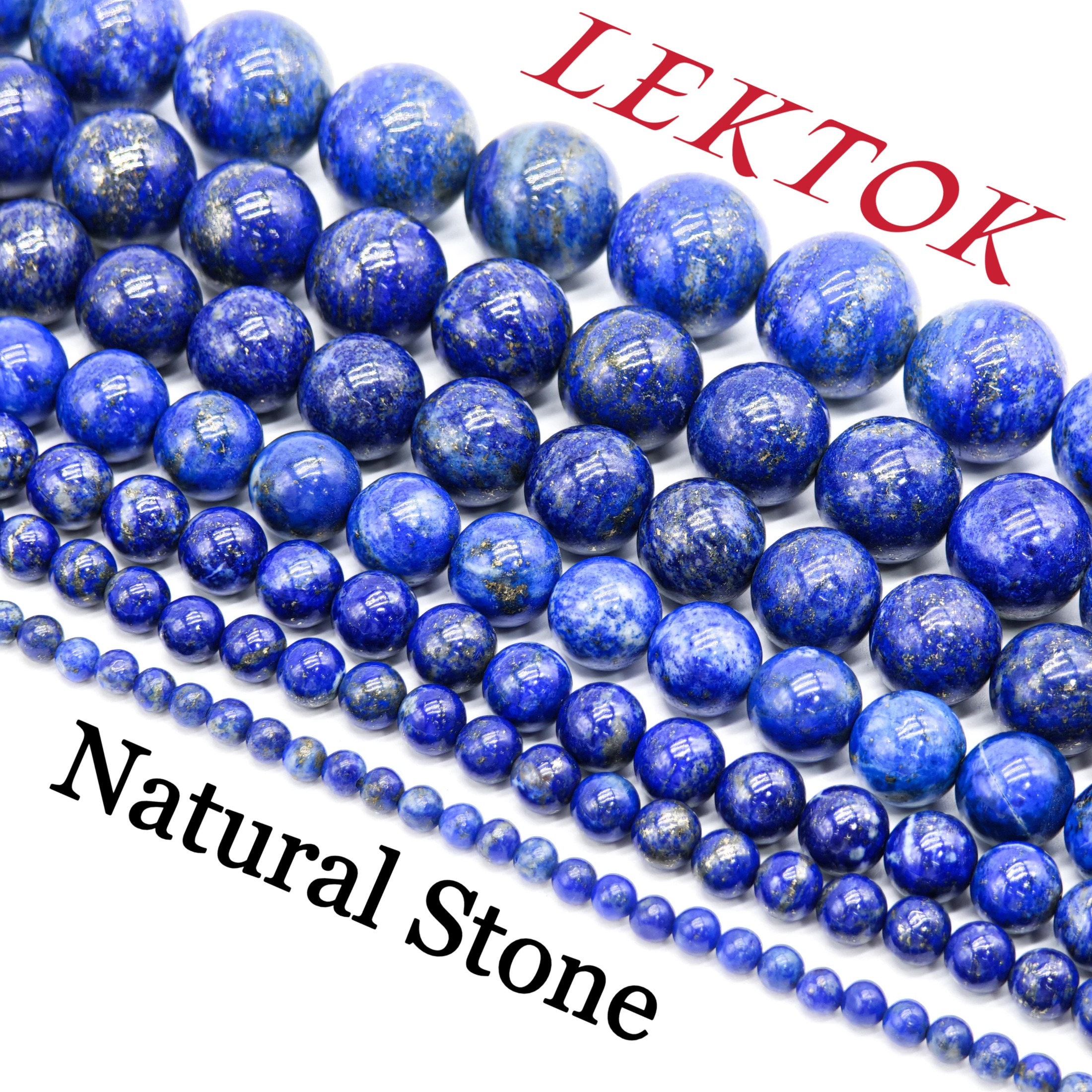 

4/6/8/10/12mmNatural Stone Beads Lapis Lazuli Round Loose Stone Beads For Jewelry Making DIY Bracelet Earrings Accessories