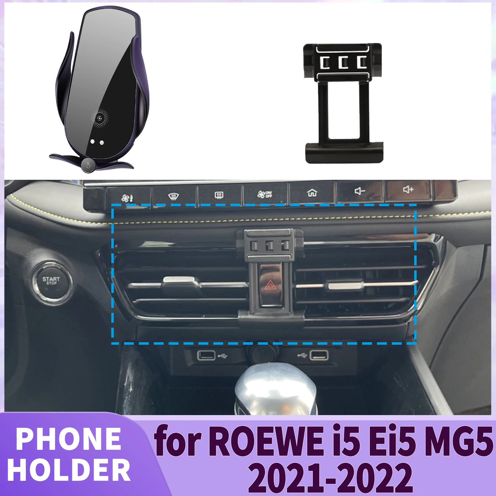 

fit for ROEWE i5 Ei5 MG5 2021 2022 Screen Base Phone Holder Mount ​​ Secure Clip Car​​ accessoires