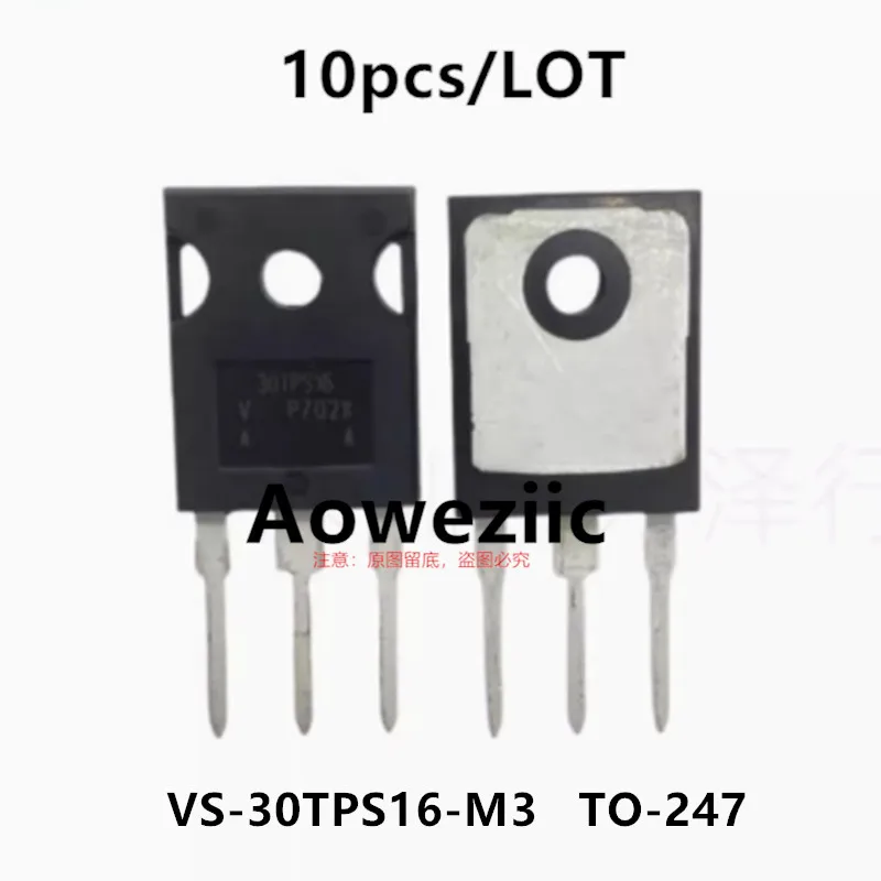 

Aoweziic 2023+ 100% New Imported Original VS-30TPS16-M3 VS-30TPS16PBF 30TPS16 TO-247 One-Way SCR 30A 1600V