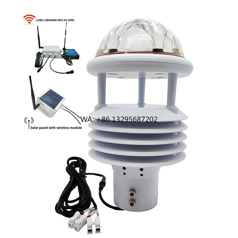 

MULTI-PARAMETER MICRO METEOROLOGICAL SENSOR INTEGRATED WEATHER STATION ULTRASONIC ANEMOMETER SUPPORT LORA LORAWAN WIFI 4G GPRS