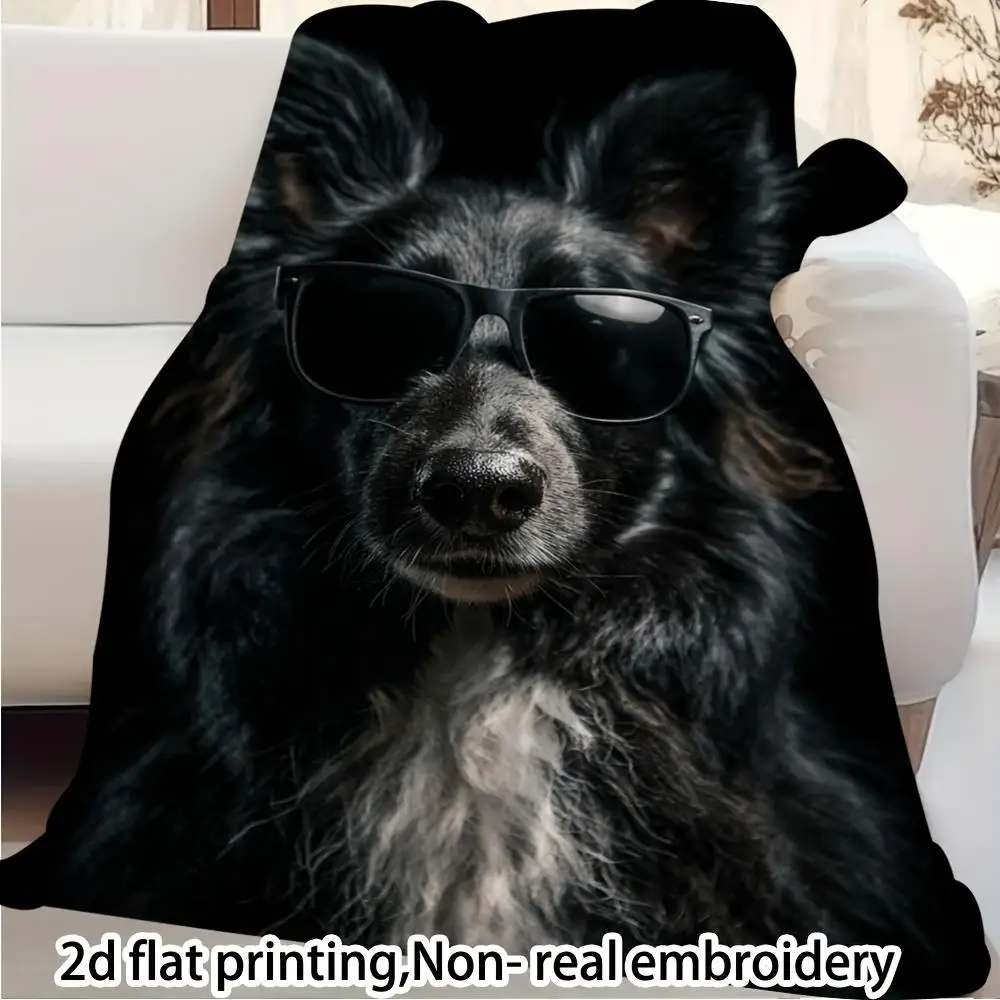 Croatian Shepherd Dog Pattern Flannel printed blanket suitable for all seasons suitable for living room office sofa and travel