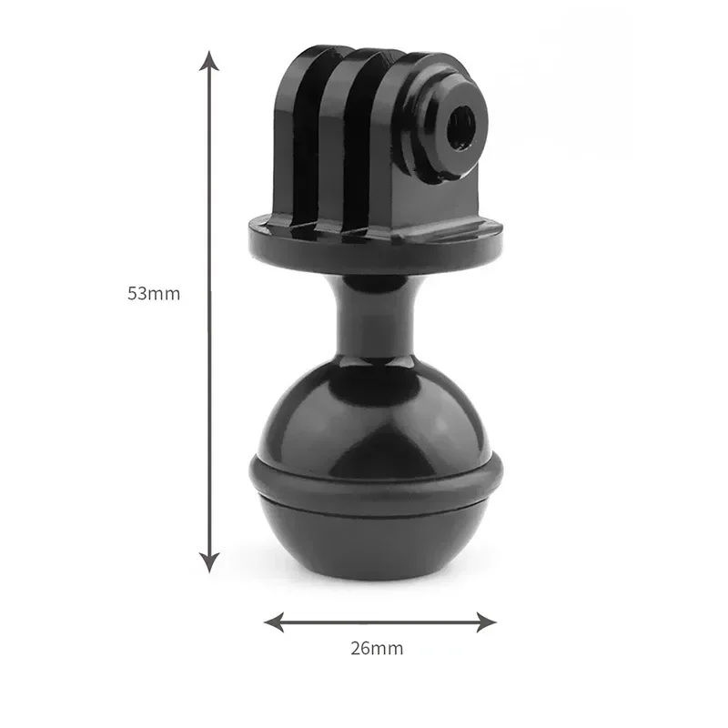 1 นิ้วหัวอะแดปเตอร์ 3/8 "สกรูใต้น้ําดําน้ําถาดวิดีโอวงเล็บแขนสําหรับ GoPro Insta360 One x2 กล้อง