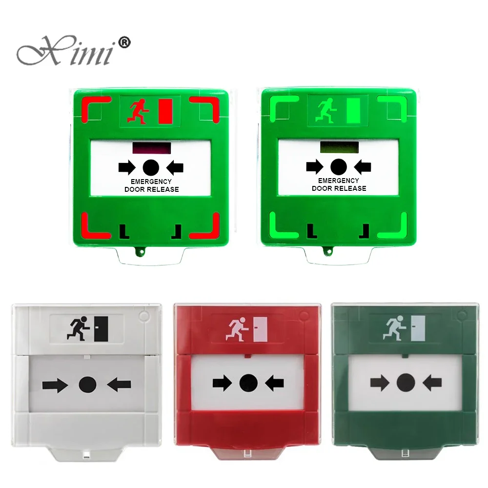 Resettable Fire Emergency Glass Emergency Release Exit Fire Alarm switch Door Release Urgent Button Release Switch With Cover