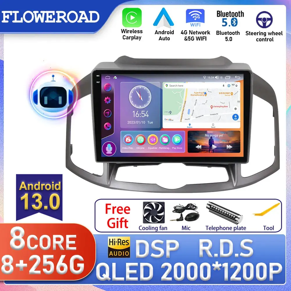 

10 Inch Android Auto For Chevrolet Captiva 2011 - 2016 Car Radio Stereo Autoradio Carplay Head Unit Navigation 2din GPS Monitor