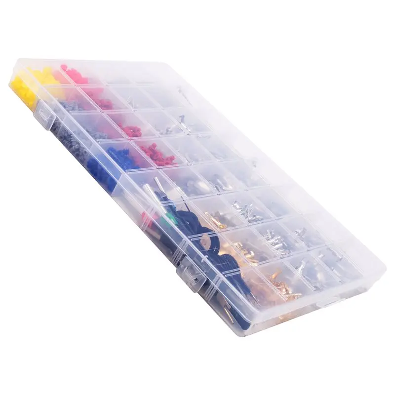 

Набор разъемов AUAU-950Pcs: обжимные клеммы для автомобильной электропроводки 1-3,5 мм (штекер/гнездо) и инструмент для снятия изоляции проводов