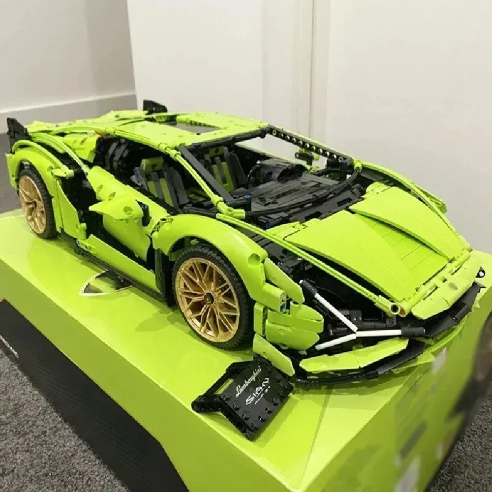 2024 Nwe Champagne Lambo Technical Car Fit 42115 SIAN Roadster Model FK937 Kit Model Building Blocks Toys Kids Christmas Gifts