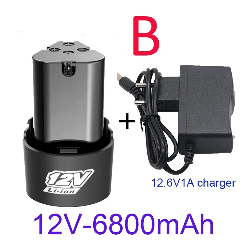 12 فولت ، 6800 مللي أمبير ، سعة كبيرة قابلة للشحن بطارية ليثيوم أيون أدوات كهربائية صغيرة عامة ، تدريبات ، مفكات
