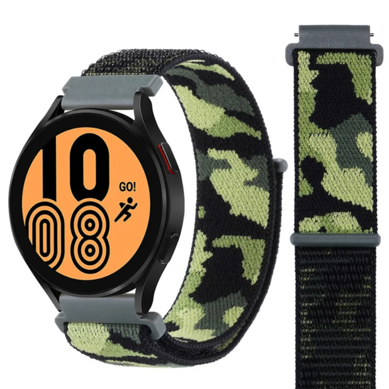 20mm 22mm Nylon Loop Strap For Huawei Watch 4/3/GT3 Pro Camouflage Bracelet Belt Amazfit GTR/Stratos/GTS4 Samsung Watch 5/4 Band