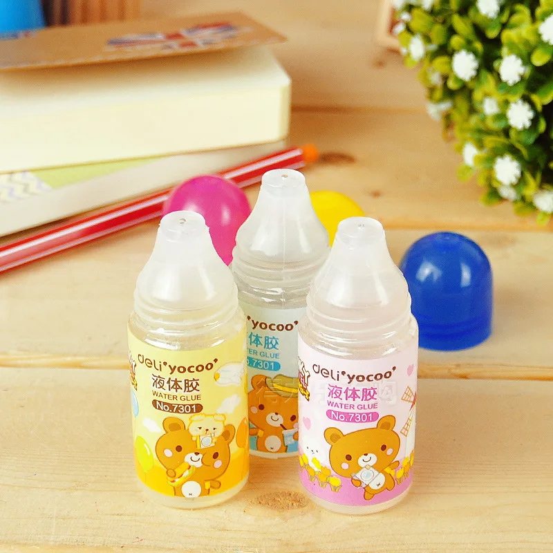 35ml Deli Water Glue Portable Clear Liquid Contact Adhesve Child Student Bonding Paper Tool School Office Stationery Study Gift