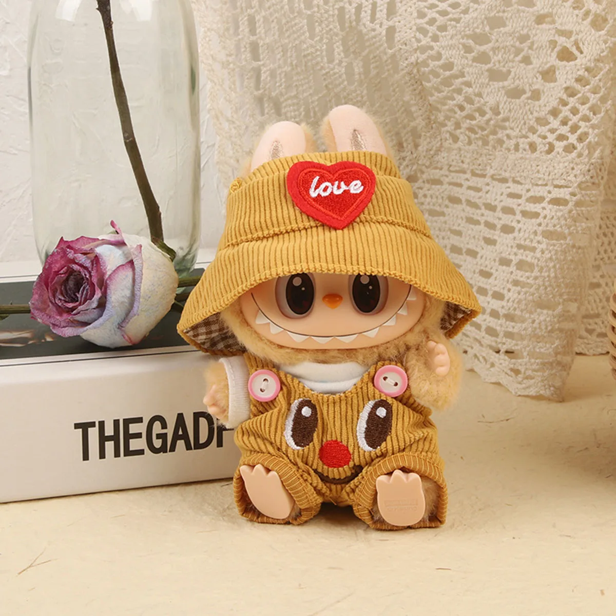 بذلة ملابس الدمية الصغيرة بثلاثة عيون ملحقات الزي لـ Labubu V1 V2 ديكور لطيف
