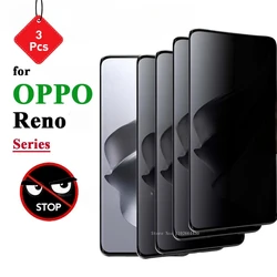 Anti Spy Screen Protector for OPPO Reno 10 11 5G  12 Pro Plus 3D Privacy Tempered Glass 9H Peep Case Friendly