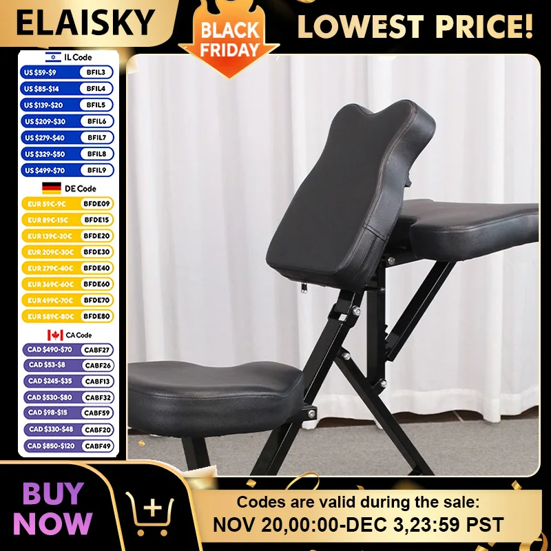 

Massage Tattoo Chair Convenient Portable Multi Function Adjustment Back Massage Chair Acupuncture Health Chair Salon Furniture