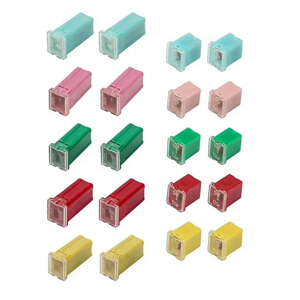 20Pcs Box Shaped Car Fuse Combination Kit Square Set Accessories For 20-60A Long/short Plug-in Connection Superior Quality