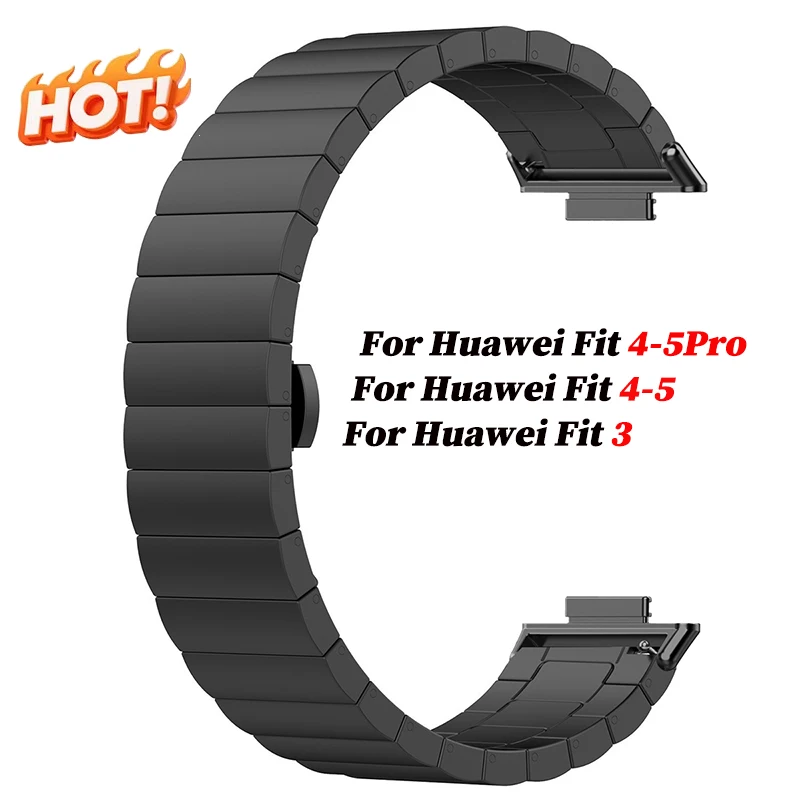 Edelstahlarmband für Huawei Watch Fit 5/5 Pro Armband Smartwatch Zubehör Metall Correa Armband für Huawei Fit 4Pro 4 Fit3