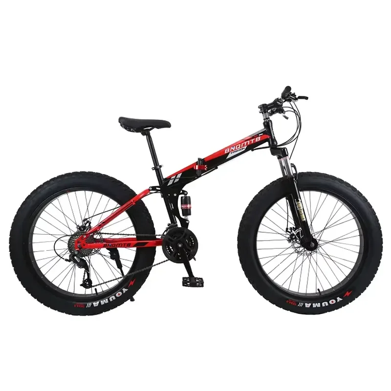 Ex-factory price steel beach bike 26-inch men's mountain bike, disc brake 21-speed downhill wide tire car