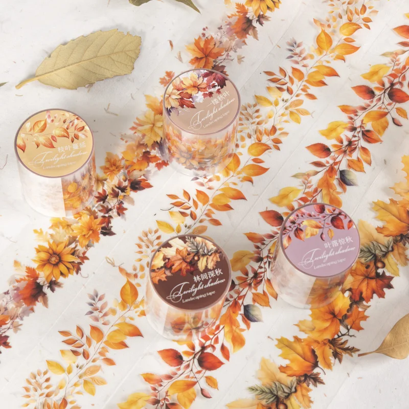 8packs/LOT Dusk Autumn Leaves series cute lovely retro decorative PET tape