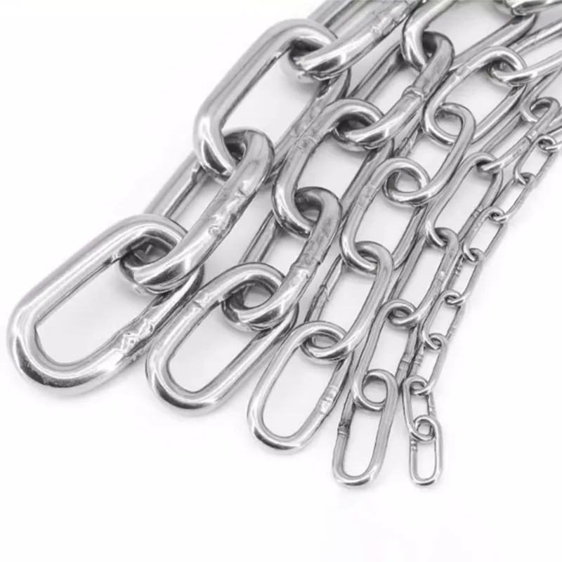 1 متر 3/4/5 مللي متر الفولاذ المقاوم للصدأ سلسلة الثقيلة المعادن ربط سلسلة سحب سلاسل لتعليق الملابس مصنع سوينغ ملزمة حبل سلاسل #2