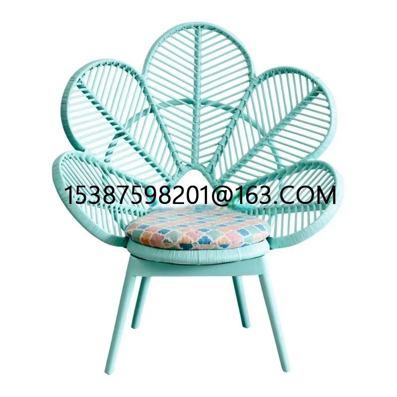 Pink and Green Cute Furniture Flower Peacock Chair