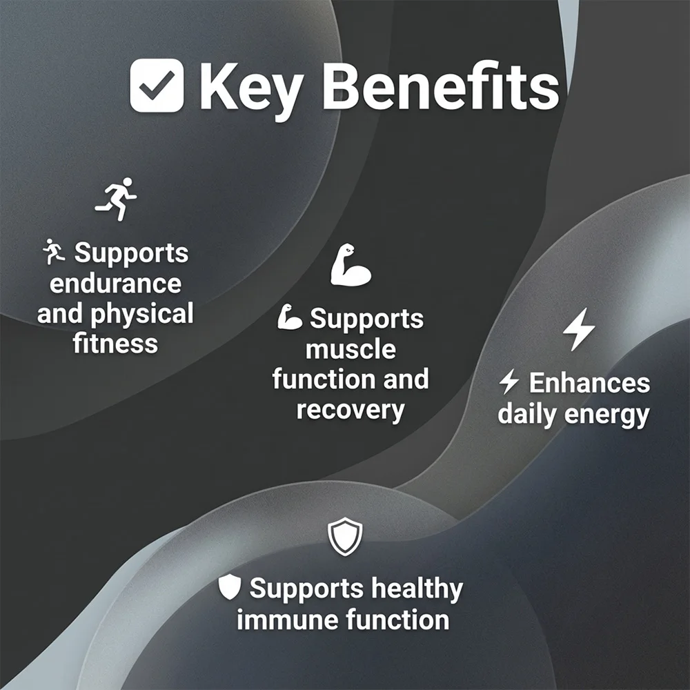 Potential Black Maca Capsules for Enhanced Strength, Endurance, Vitality, and Immunity; Nutritional Supplement