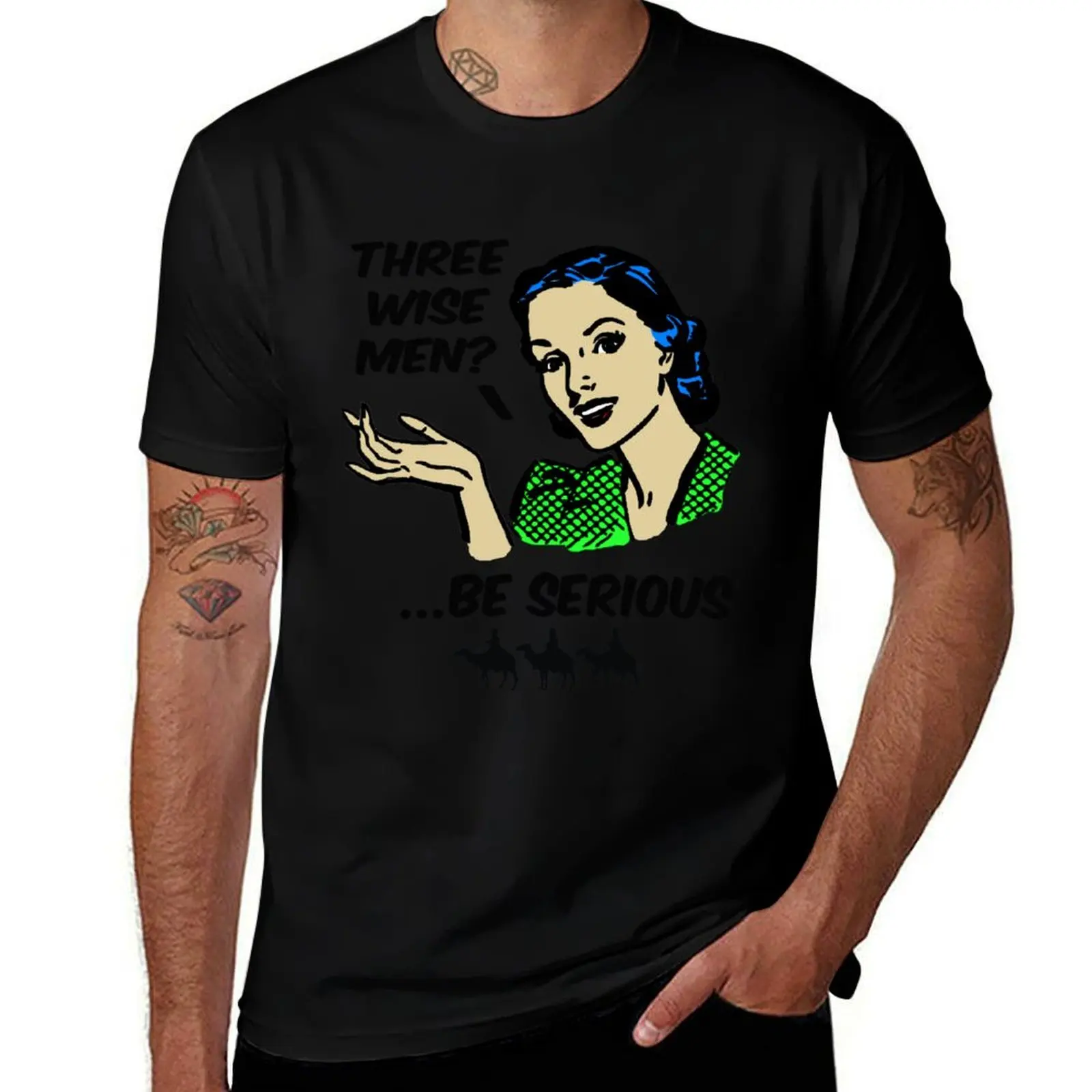 Vintage Three Wise Men?Be Serious 111020 - T-shirt KerLZ T-shirt de sport à séchage rapide pour l'extérieur