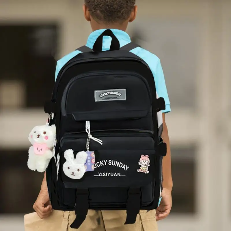 

Canvas Backpack Combo Kit Large Capacity Bag Combo Kit Canvas School Backpack Combo Set For Kids Boys Girls Teenage And Students