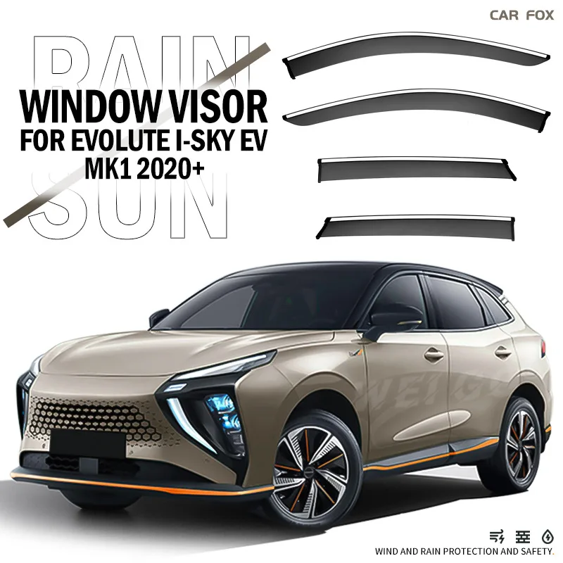 

For Evolute i-Sky EV 2020+ Car Window Visor Awning Shelters Windshield Side Window Rain Guard Shade Auto Accessories Car Styling