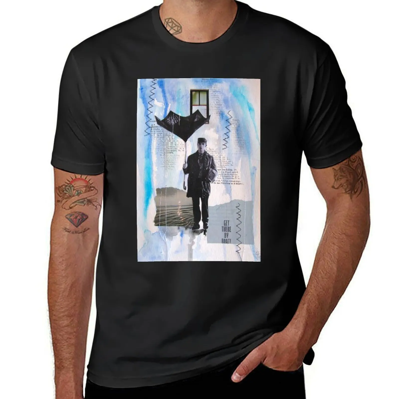 Steamboat Bill Collage Buster Keaton T-Shirt hippie clothes oversizeds shirts graphic tees big and tall t shirts for men