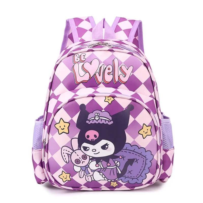 Sanrio 3-6 세 만화 어린이 배낭 소년 소녀 어깨 가방 kuromi 핸드백 헬로 키티 새로운 유치원 schoolbag