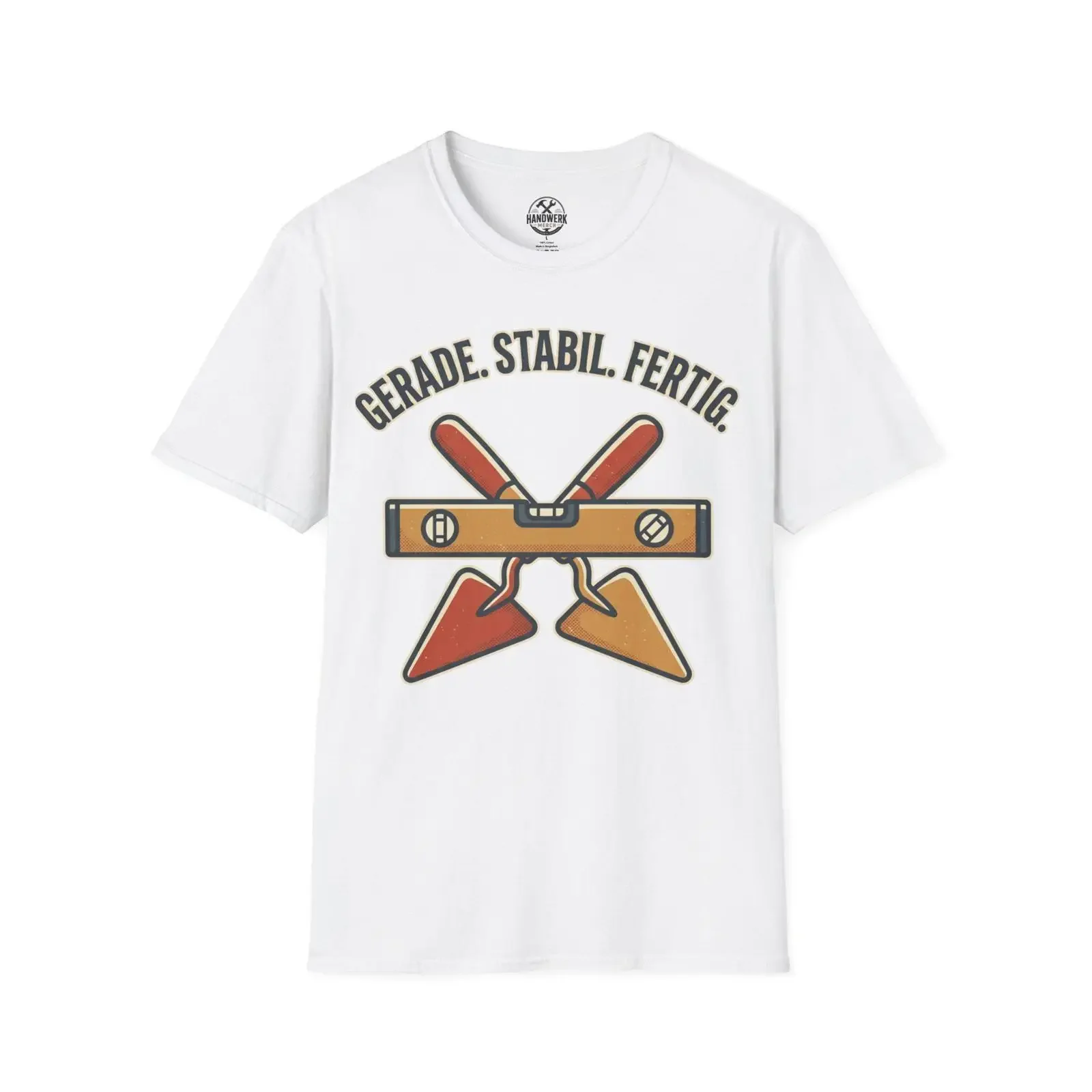 Straight Stable Finished Bricklayer Vintage T Shirt Spirit Level Trowel Craftsman Motif vintage Washed graphic Soft Comfortable