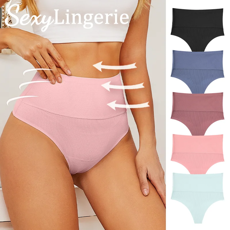 High Waist Butt Lifter Women\'s Thong S-XXXL Panties Sexy Tummy Control Belly Shaping Cincher Lingerie Female Slimming Shapewear