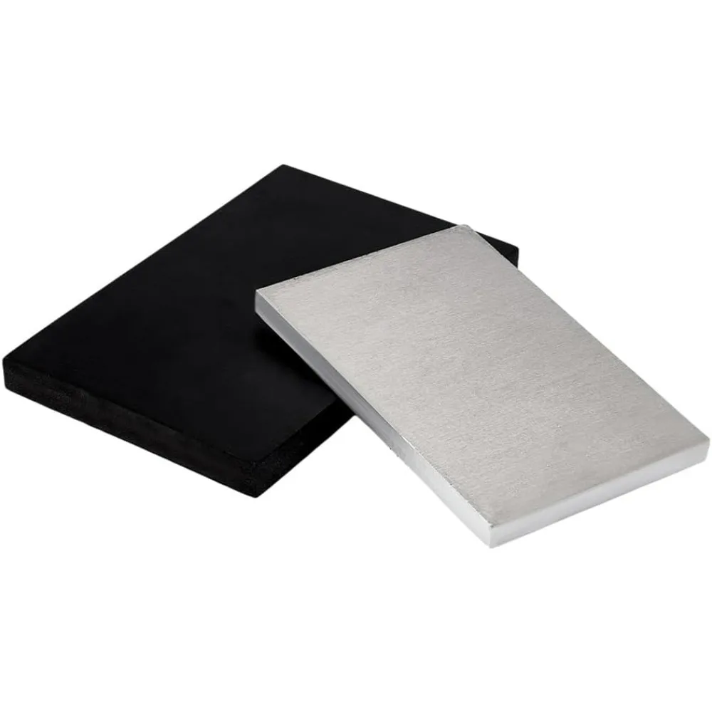 2pcs Steel and Rubber Bench Blocks Work Bench Blocks Stamping Block Solid Metal Flat Anvil Jewelers Tool for Chasing Shaping