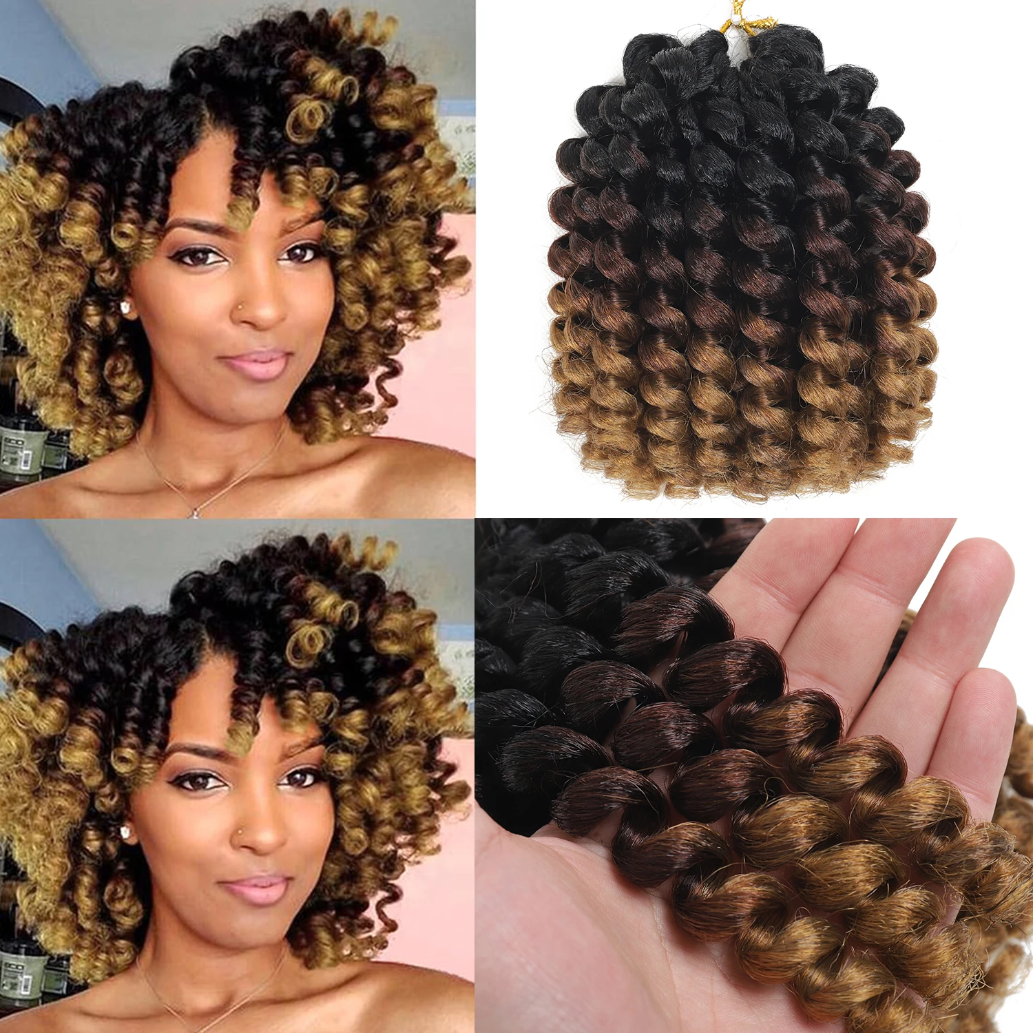 

Палочка для завивки волос, 8/10/12 дюймов, ямайская унция, синтетические вязанные крючком твист-косы, наращивание волос, 16 прядей/упак., волосы