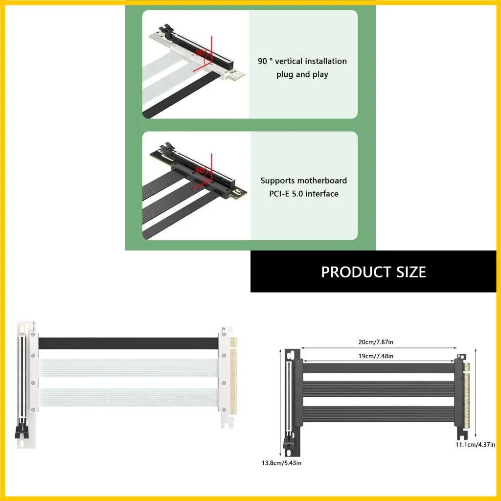 

Прямой угол PCIE5.0 Сказнатель для удлинения кабеля для сети и карты захвата