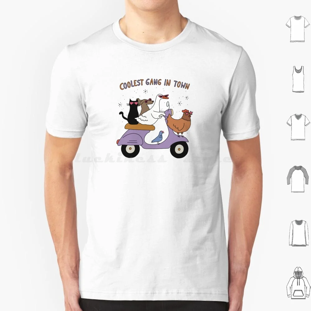 Coolest Gang In Town T Shirt Cotton Men Women Diy Print Cool Driving Animals Cute Sunglasses Cruising Vibe Holidays Summer