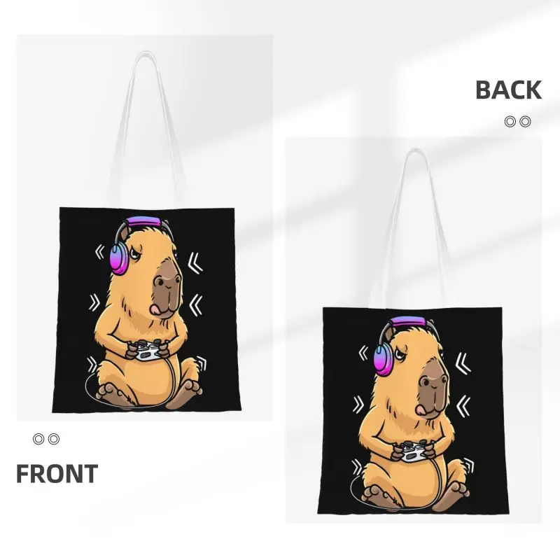 Capybara Giant Cavy Rodent Gamer-Bolso de mano para mujer, bandolera de lona, gran capacidad