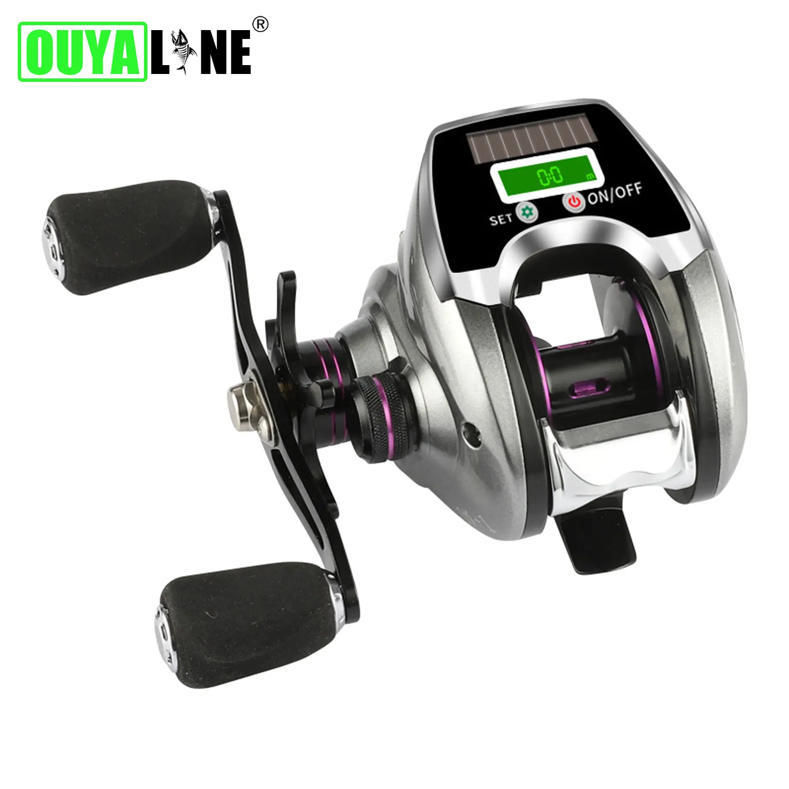 

Electronic Baitcasting Fishing Reel SL500 8.0:1 6+1BB 10kg Drag Solar USB Charging Ratio Magnetic Brake System Moulinet Casting