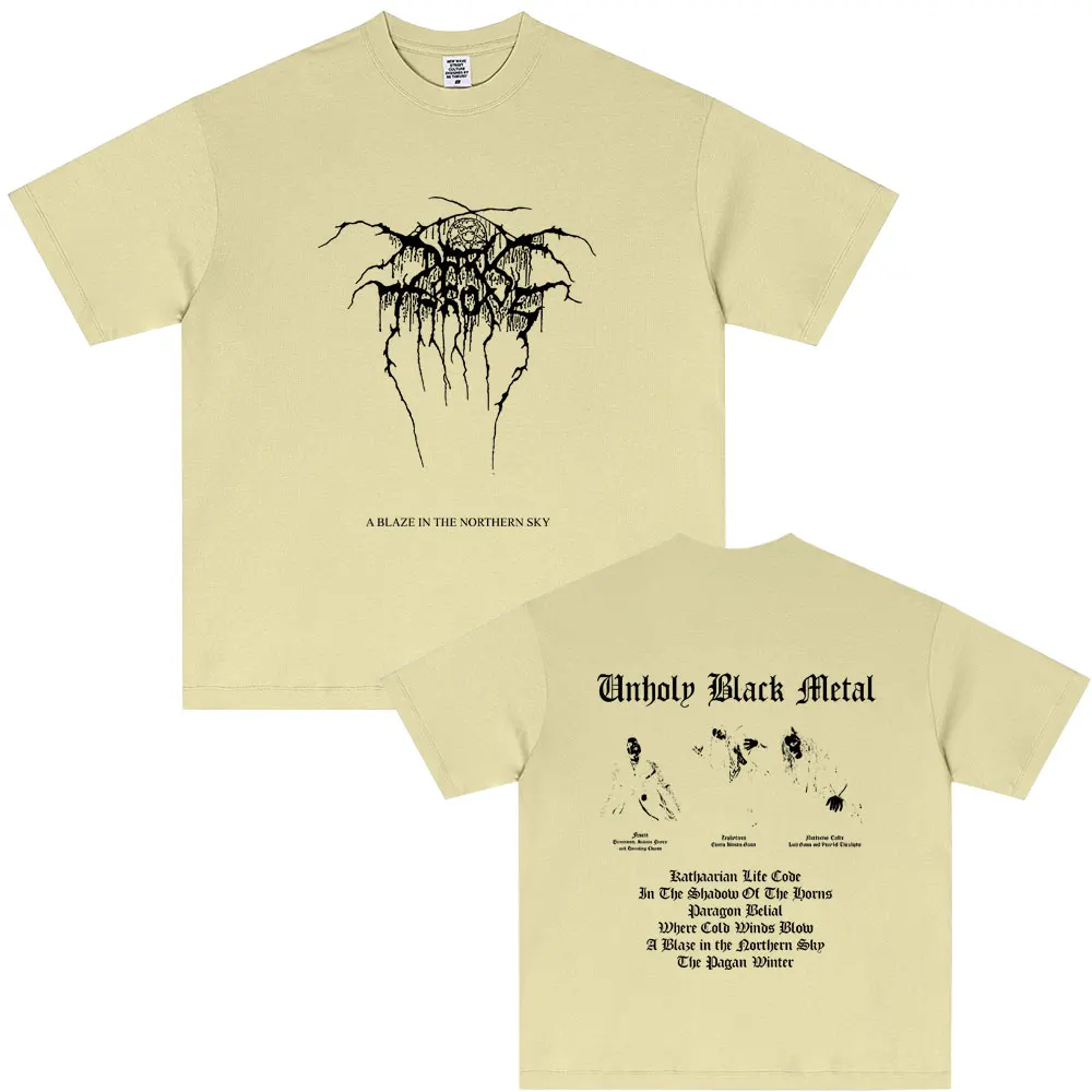 Mayhem A Blaze in The Northern Sky Graphic T-shirt Summer Men Women Clothing Death Black Metal Rock Tshirt Male Vintage T Shirts