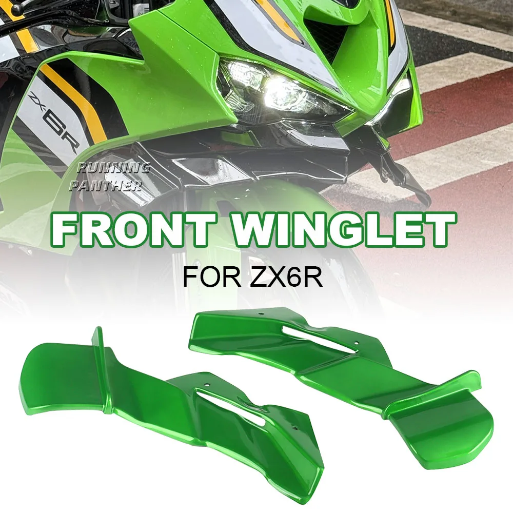 

motorcycle front lip spoiler wing fairing front small wing modification accessories New model suitable FOR Kawasaki ZX-6R