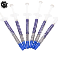 Hot Sale 10pcs/lot 1g Grey Silver Thermal Grease Silicone Heat Sink Paste CPU Cooler Heatsink 10% Silver Included Compound PC