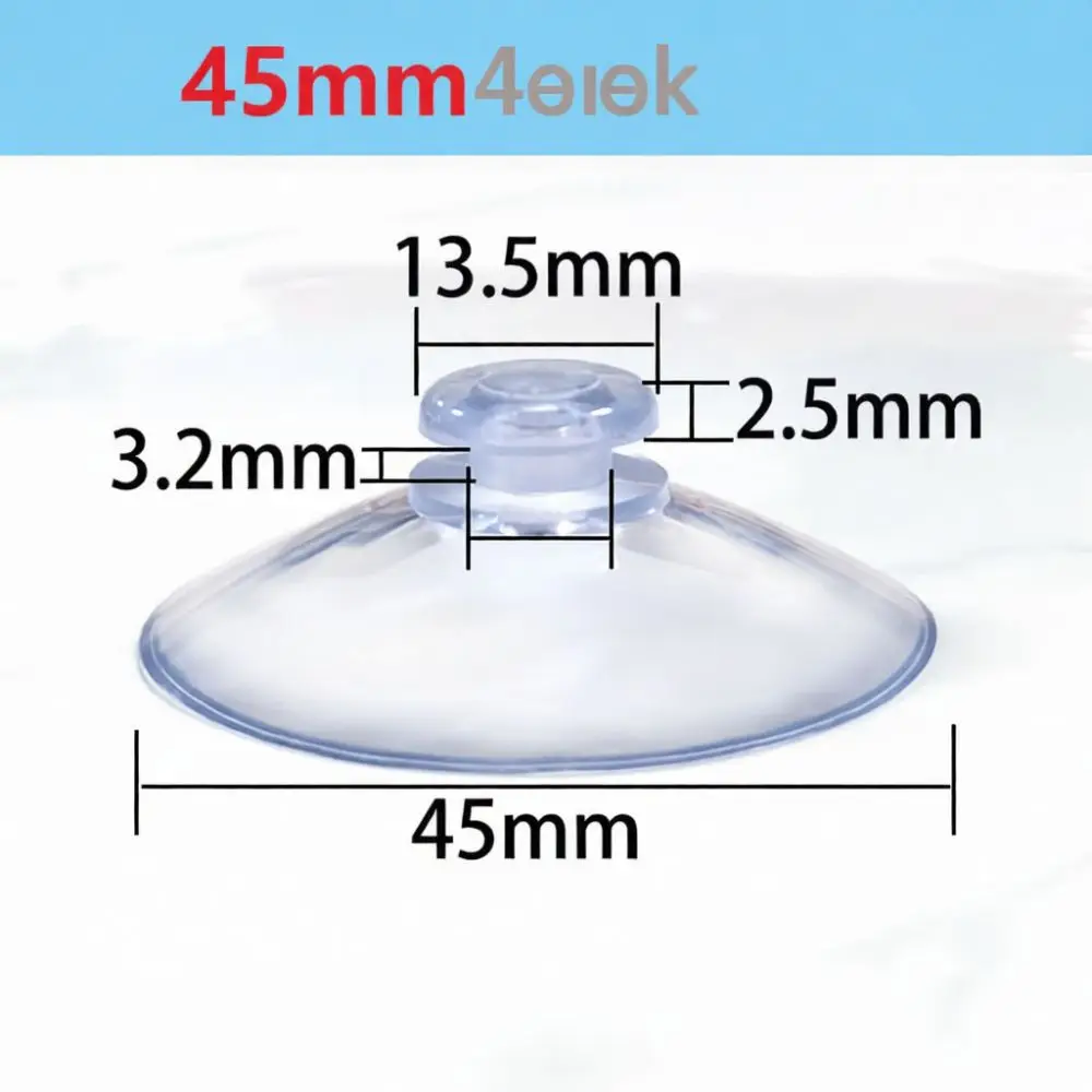 Transparent Vacuum Sucker Mushroom Head Style Flexible PVC Holder For Smooth Surface Fixing Craft Toy Parts Supply