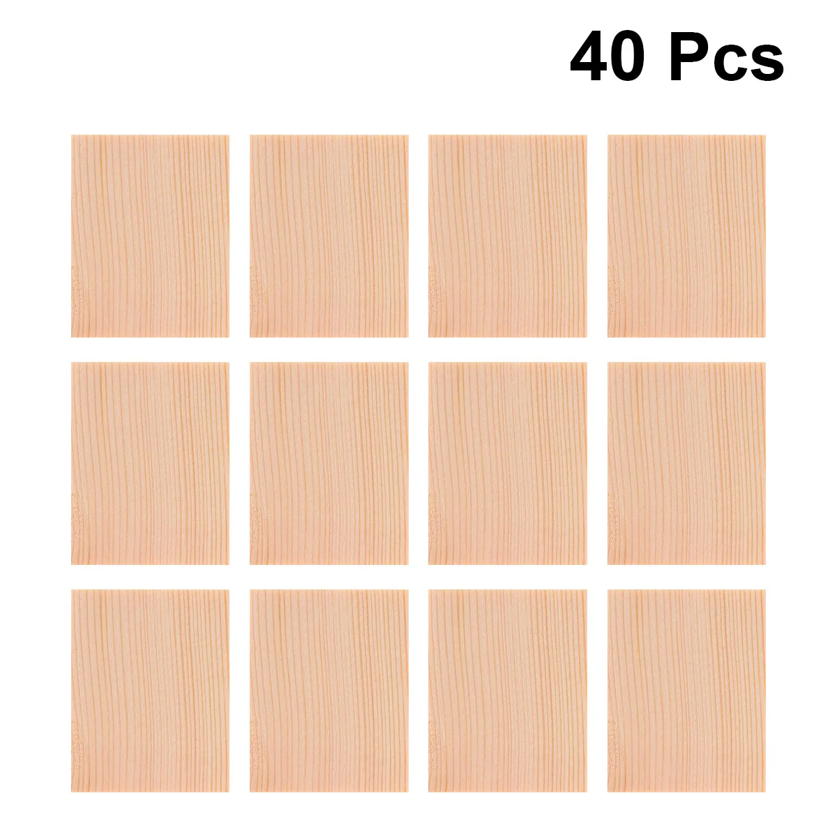 

40Pcs Photographic Pine Wood Boards 4x5cm Lightweight Background Props Photo Studio Decoration Banner Wood Board