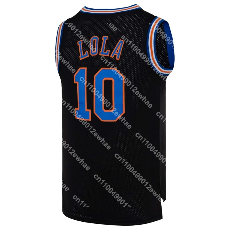 Película # 10 LOLA Cosplay Camiseta de baloncesto Camisetas de Halloween para fiesta de Halloween Blanco_Negro S-3XL