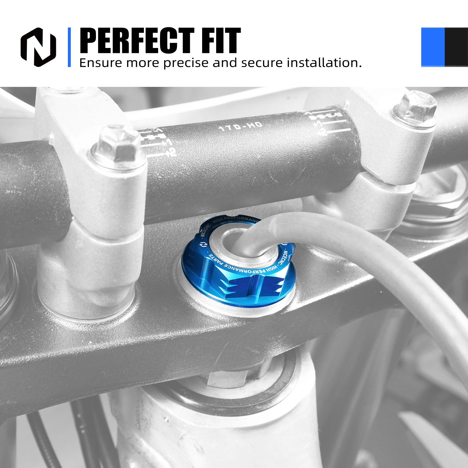 

NICECNC For Yamaha YZ125 YZ250 2006-2021 YZ250F YZ450F 2006-2009 WR250F WR450F WR250FX YZ 125X 250X Steering Stem Nut Screw