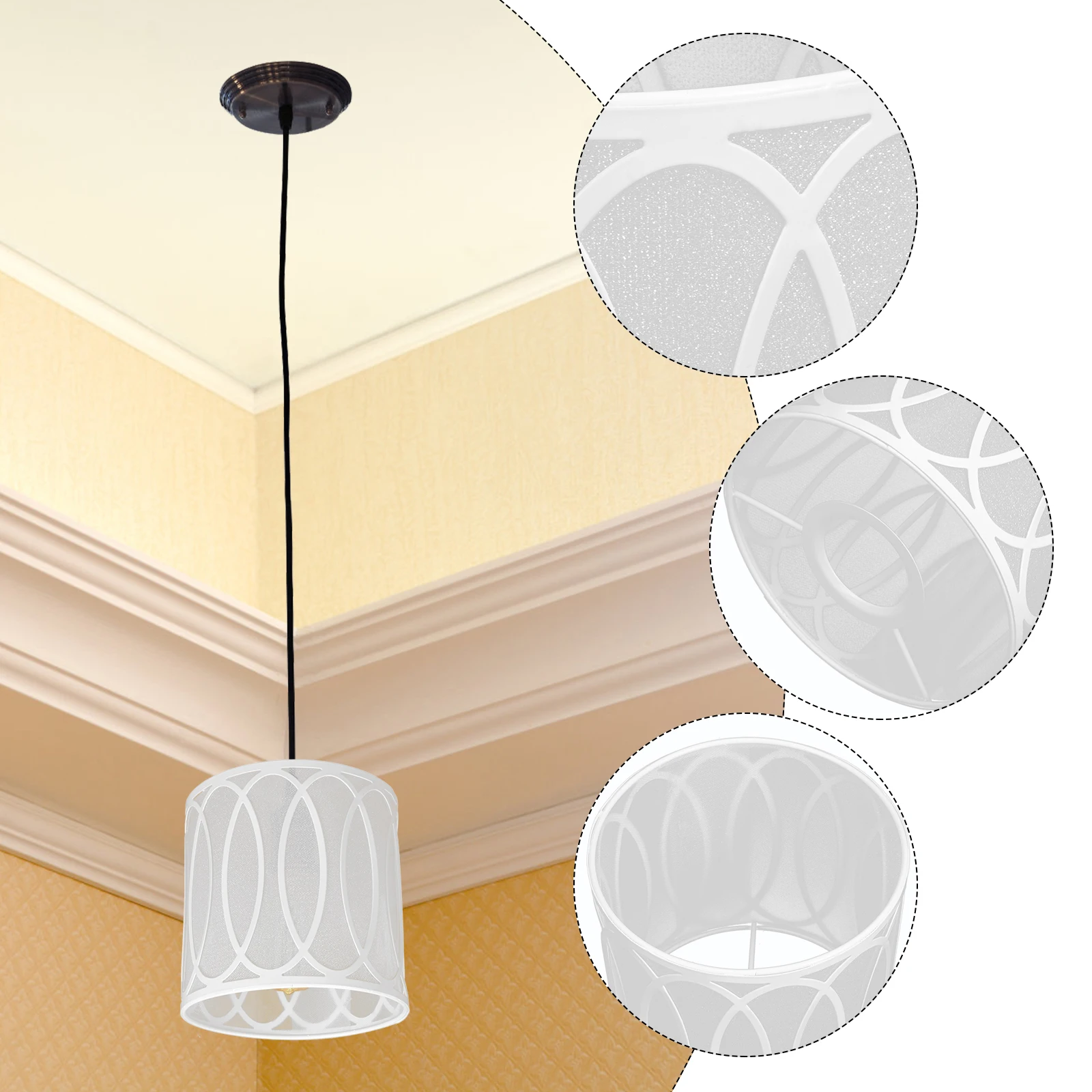

Iron Lampshade Modern Wall Bedroom Pendant Light Cover Ch Dustproof Durable Table Floor Ceiling Lighting Accessories Home