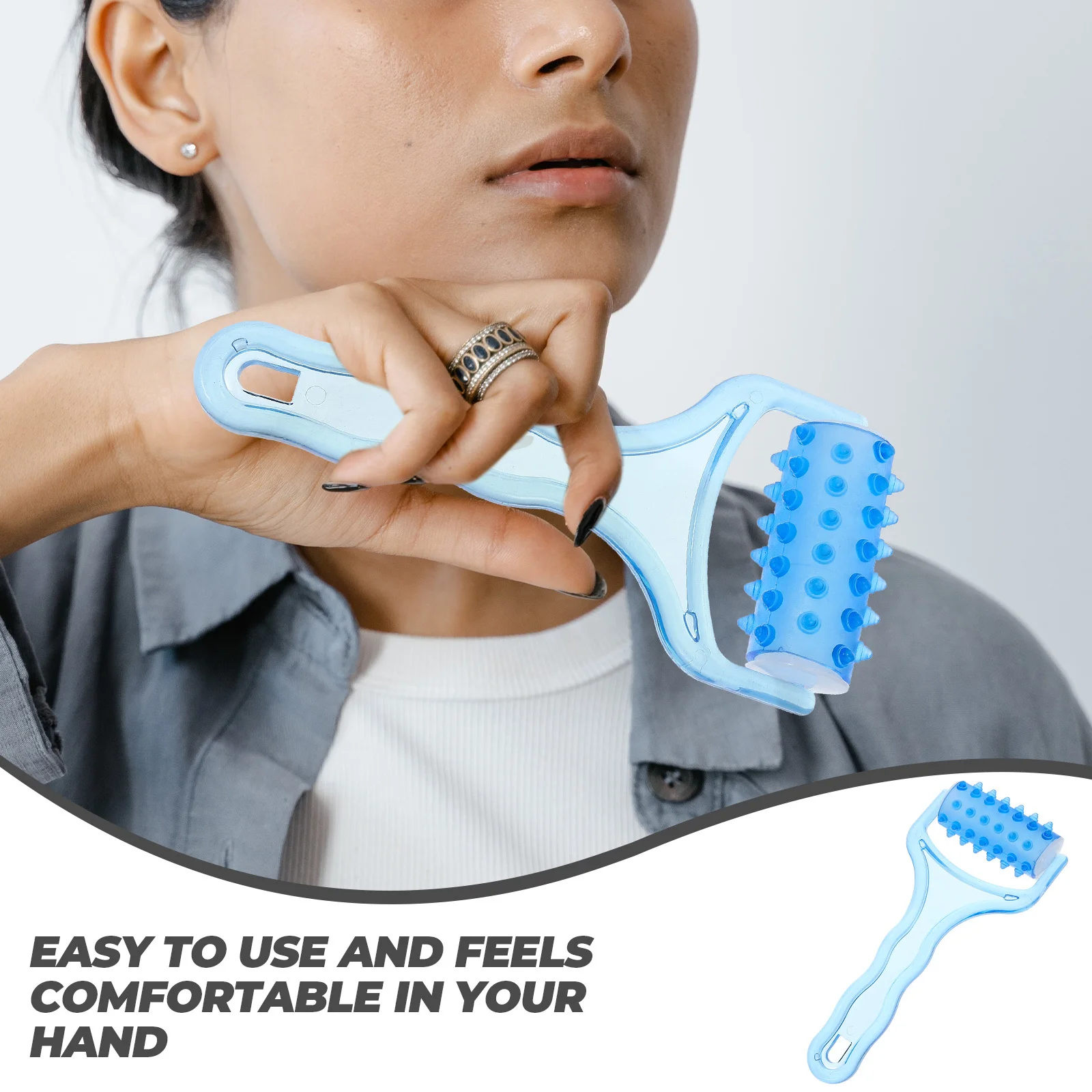 Masseur à rouleaux en plastique, outil ergonomique portatif de soulagement musculaire, thérapie d'acupression pour le Relaxation du corps, outil à rouleaux cellulaires